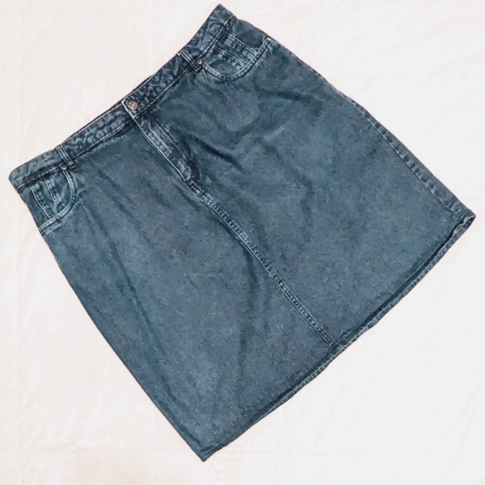 Jessica London Denim Jean Skirt Blue Plus Size Women's sz 22 Knee Length